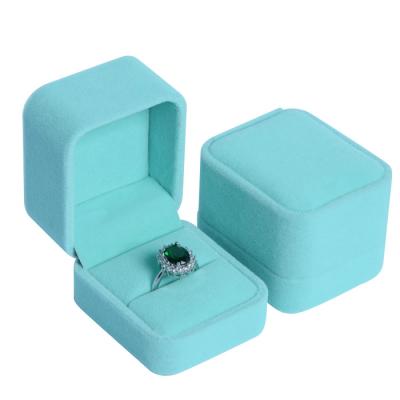 China Jewelry Packaging Customize Jewelry Box Ring Necklace Earring Jewelry Box Luxury Flip Box Velvet Packaging for sale