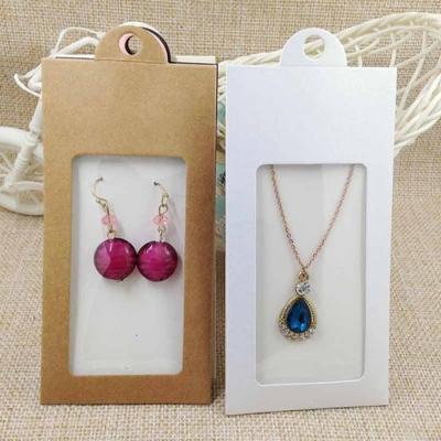 China Eco-friendly Wholesale Custom Printed Pendant Necklace Box Earring Jewelry Display Card for sale