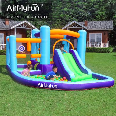 China Outdoor Party Toy Inflatable Jumping Bouncy Castle Monki Jumper Bounce House Of Airmyfun Nylon Hot Sale Ball Pool Game for sale