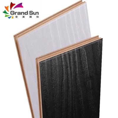 China Ac4 Hdf 12mm Modern Black Waterproof Laminate Wood Flooring for sale