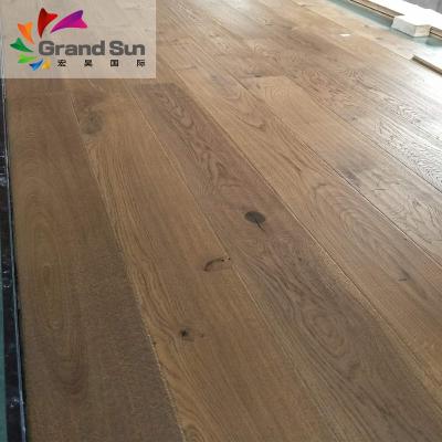 China Residential Interior Wash Interlocking White Oak Engineered Wood Flooring for sale