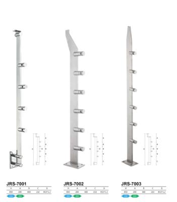 China Industrial Professional Outdoor Balcony Deck Stainless Steel SS304 Stair Railing And Balustrade Stair Glass Railing for sale