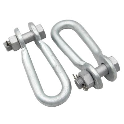 China Electrical Power Construction Hot Dip Galvanized U Shackle , Overhead Steel Power Accessories For Power Accessories Manufacturers for sale