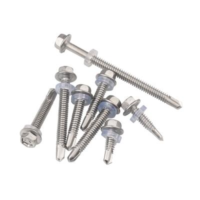 China Pan Wholesale High Quality Self Tapping Dovetail Screw with Shank External Hex Thread Stainless Drill Self Tapping Screw for sale