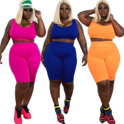 China Hot sale 20201sexy yys QUICK DRY tops hot shorts plus size women clothing 2 piece sets for sale