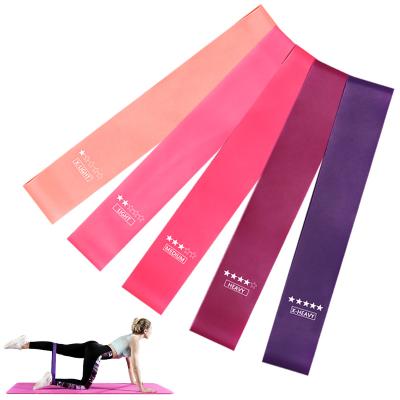 China Pilates Yoga Gym Strength Equipment For Legs And Butt Training Workout Exercise Bands Resistance Bands Elastic Fitness Bands for sale