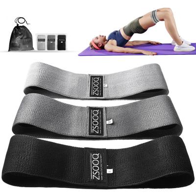 China Custom Printed Yoga Cloth Booty Stretch Gum 3 Level Non Slip Yoga Elastic Home Resistance Band Anti-Slip Training Tape for sale