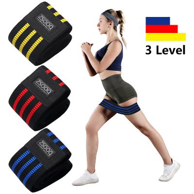 China Customized Printed Bleach Resistance Fabric Booty Loop Workout Yoga Gym Anti-Slip Resistance Band for sale