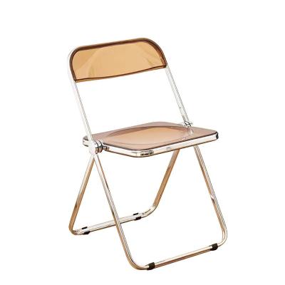 China Hot Sales Outdoor Use Plastic Folding Chair Transparent Wedding Chairs Foldable for sale