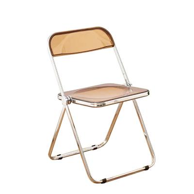 China Modern Foldable Weddings Banquet Hotel Restaurant Ghost Chairs Chiavari Acrylic Crystal Clear Folding Chair for sale