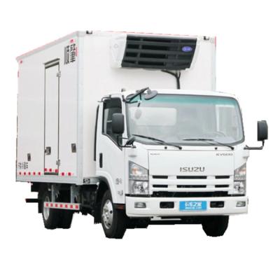 China Isuzu 130hp Refrigeration Freezer Trucks 14 CBM Meat Fish Transport Refrigerator Trucks 1.1 Capacity Load Refrigerated Truck 1100 Kg for sale