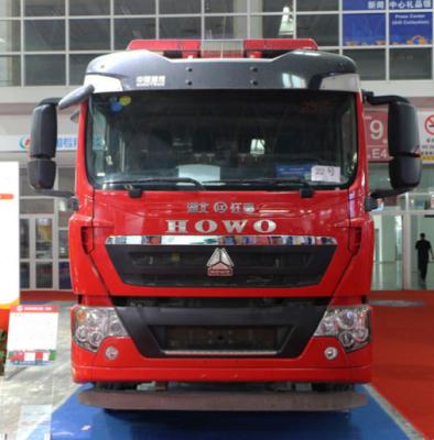 China Water and dry powder howo fire truck 8570 * 2500 *3580 mm for sale