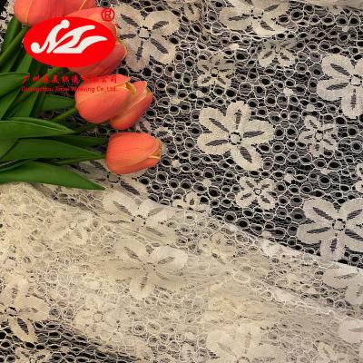 China Factory Selling Breathable Hot Selling Nylon Cotton Fabric Lace Fabric For Dress for sale