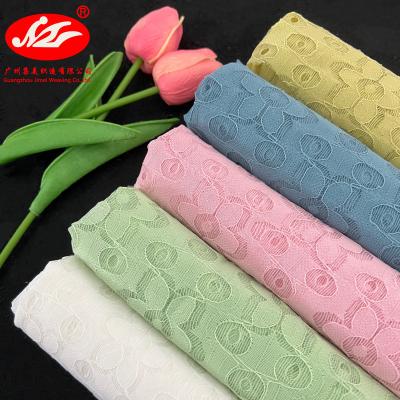 China Latest Design Stretch Knitting Flower Pattern High Elastic French Laces Lace Up Fabric For Ladies Garment for sale