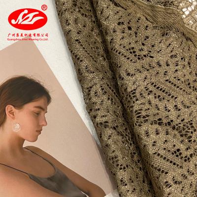 China Breathable Heavy Wholesale Dress Leaf Pattern Regular French 100% Polyester Lace Fabric for sale