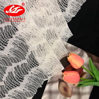 China 2022 New Design Anti-Static Wave Pattern 100% Polyester Lace for sale