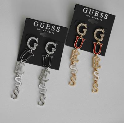 China Korean romantic high fashion ladies long letter earrings hypoallergenic earrings for sale