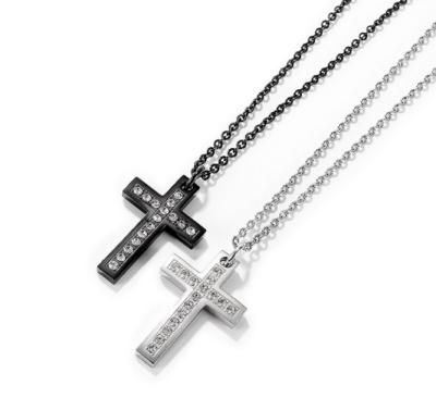 China Classic Men's Stainless Steel Men's Pen European Casual/Sporty And American Christian Jesus Fashion Cross Simple Shiny Titanium Steel Pendant for sale