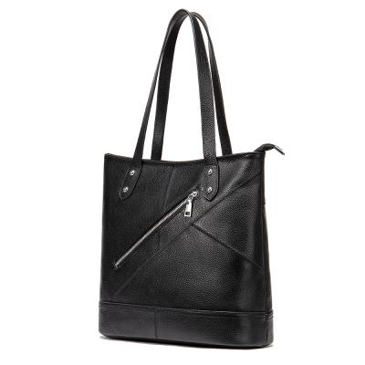 China Wholesale Genuine Leather Women Anti-theft Fashion Large Capacity Shoulder Bag Tote Handbag Real for sale