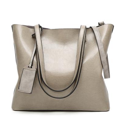 China Large Capacity Durable PU Leather Handbags Women Shoulder Bags For Shipping for sale