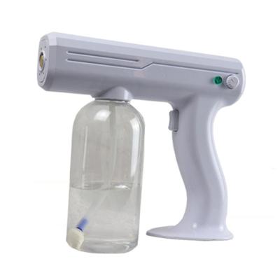 China 800ml Cordless Electric Plastic Sanitizer Sprayer Disinfect Light Blue Vapor Nano Spray Gun Sterilizing Nano Spray Gun for sale