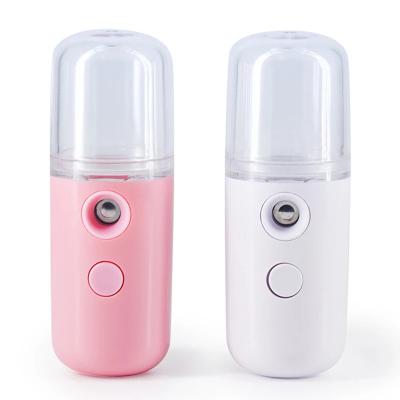 China Small Spray Hotel Water Replenishing Instrument Nano Sprayer Portable Handheld Humidifier Nano Facial Jet for sale