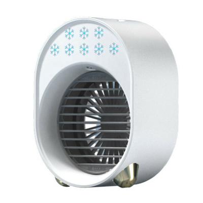 China Portable Rechargeable Desktop Air+LED Light Manufacturer USB Cooling Professional Customized Mini Air Cooled Fan for sale