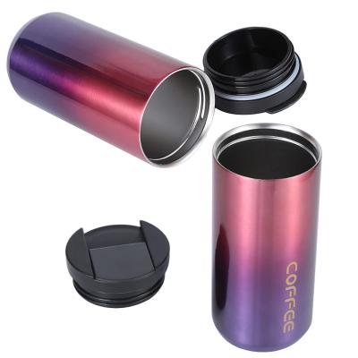 China WITH 304 Stainless Steel Coffee Double LID 350ml/500ml Thermos Cup Leakproof Mug for sale