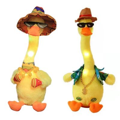 China Sing and Dance Amazon Dancing Plush Electric Duck Doll Children's Toy Duck Electronic Singing Toys for sale