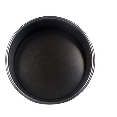 China Sustainable ckot Utensils 8Black Aluminum Alloy Non-stick Round Cake Baking Mold 0.8MMThick Fixed Bottom for sale