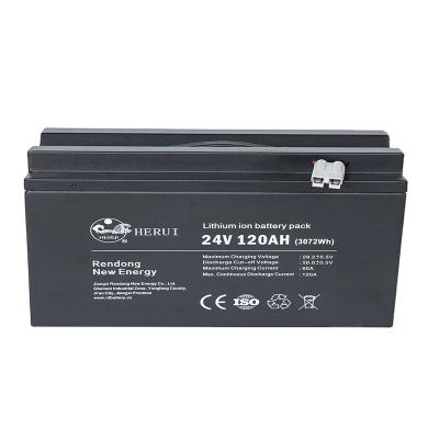 China BOATS Factory Price 24v 120ah Lifepo4 Li-ion Lithium Battery Power Pack For Solar Storage for sale