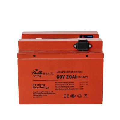 China Electric bicycles/scooters customized electric scooter battery 60v 20ah lithium battery pack for tricycle for sale