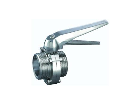 China General purpose ss304 male butterfly valve with platypus for sale