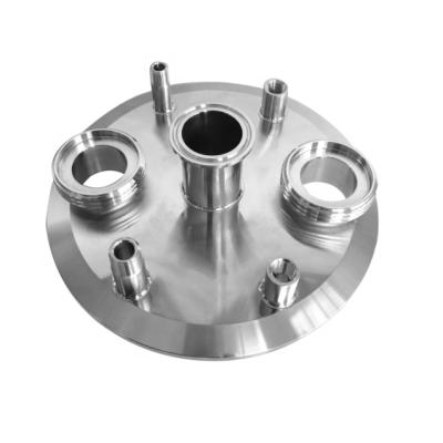 China Sanitary Stainless Steel Tri Clamp Blind Lid With Sight Port Equal for sale