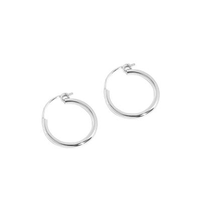 China AEKKI YH3004 925 Sterling Silver FASHIONABLE Circle Simple Soft Geometric Hoop Earrings For Women for sale