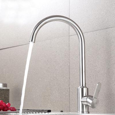 China Factory Hot Sale OEM Fujian HANJOO Taps New And Cold Direct Dual Control Stainless Steel Thermostatic Kitchen Faucet Rotary Contemporary Faucet for sale