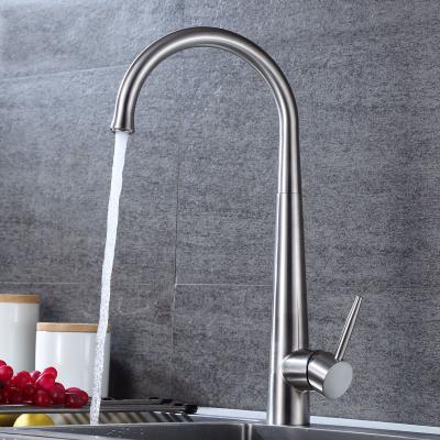 China Wholesale 304 Stainless Steel Thermostatic Faucets Fujian HANJOO Old Style Classic Brushed Kitchen Taps Faucet for sale