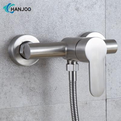 China Factory Direct Metered Wall Mounted Bathroom 304 Stainless Steel Cheap Mixer Taps Hot And Cold Hot And Cold Wall Mounted Faucet for sale