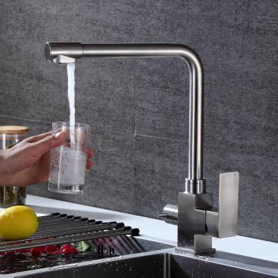 China Thermostatic Faucets China Manufacturers Wholesale Free Handle Single Water Cold Stainless Steel Kitchen Faucet Faucets for sale