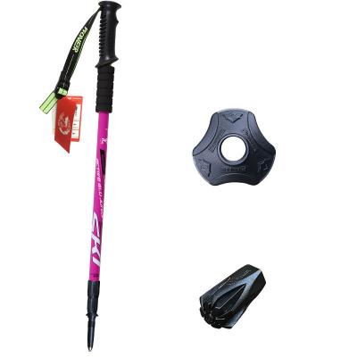 China Trekking Climbing Canes Rubber Lightweight 3 Section Aluminum Hike Poles for sale