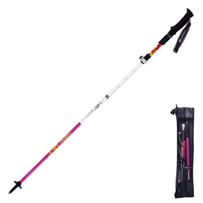 China EVA Foldable Stick Carbon Quick Lock Customized Ultralight Walking Hiking Trekking Pole for sale