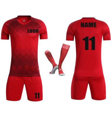 China Sets Factory White 2021 Hot Sale Team Soccer Jersey Wholesale Bulk Custom Print Logo Soccer Uniforms for sale