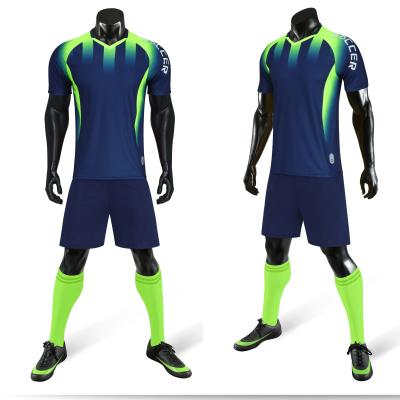 China New Design Hot Selling Adult Training Football Jersey Sets for sale