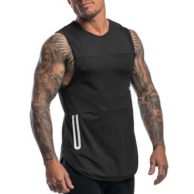 China Men Anti Shrink Muscle Gym Shirt Tank Top Bodybuilding Sports Fitness Workout Sleeveless Vest for sale