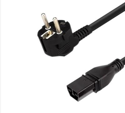 Κίνα Μαύρο καλώδιο μήκους 3m CEE7 προς SAF-D-GRID Connector 3*1.5mm2 προς πώληση