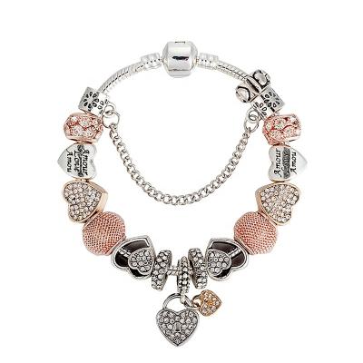 China CLASSIC Fashion Heart Beetle Charm Bracelets Bangles For Women Gold Plated Bracelet Austrian Crystal Chain Pulseras for sale