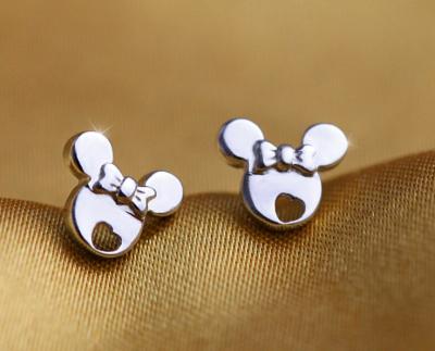 China Fashionable High Quality Animal Shaped Mouse Earring 2021 925 Sterling Silver Women Jewelry for sale