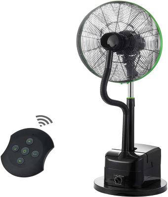 China 18 Inch Simple Luxury Adjustable Height Hotel Fog Fan Swinging Cooling Pedestal with Remote Control, Ideal for Backyards for sale