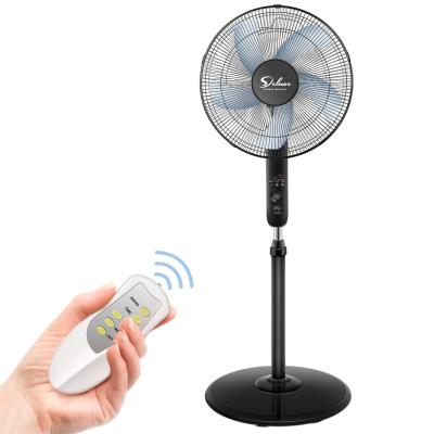 China Hotel Simple Luxury 3 Speed ​​16 Pedestal Stand Adjustable Oscillating Fan with Remote Control for Indoor, Bedroom, Living Room, Home for sale