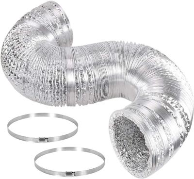 China iPower Farmhouse 6 Inch 8 Feet Non-Insulated Flex Air Aluminum Ducting Vent Pipe For Grow Tents, Dryers, HVAC Ventilation for sale